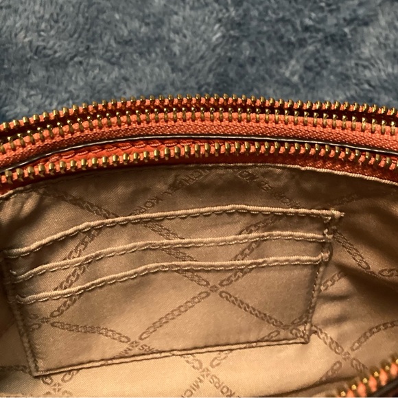 Michael Kors cross body/Shoulder/clutch purse. An orangey salmon colored. - Picture 4 of 13
